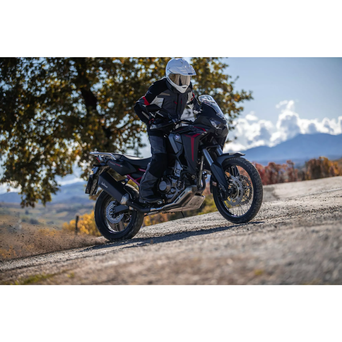 LeoVince Slip-On Muffler LV12 Black Honda Africa Twin 1100 15302B - Image 3
