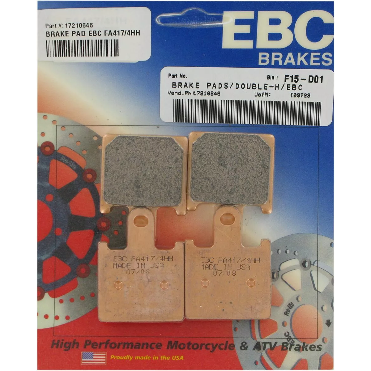 EBC Brake Pads Sintered -  FA417/4HH - Image 2