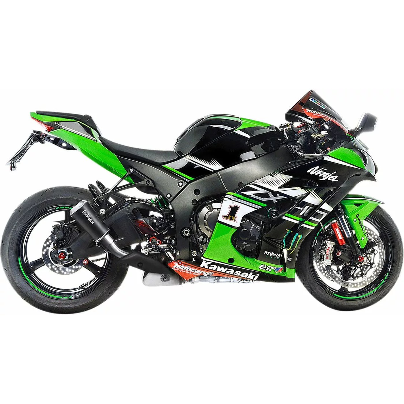 LeoVince Slip-On Muffler LV10 Black Kawasaki ZX10R
